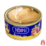 Canned tuna fillet transparent top tops 180 g