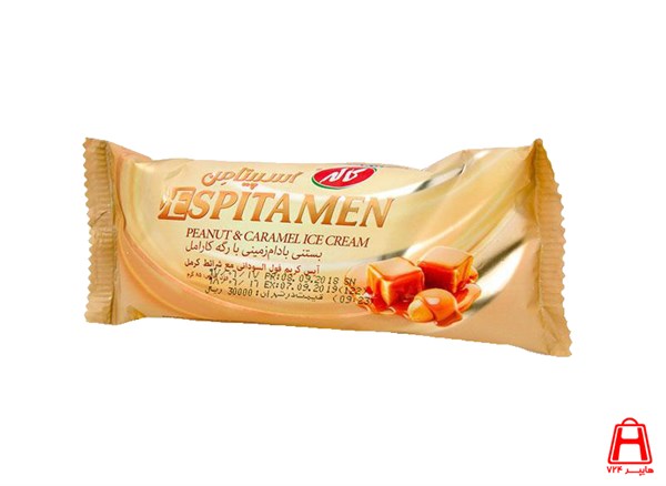 Caramel wooden ice cream with Almond Spitaman Kaleh 85 g