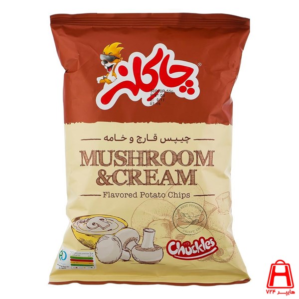 Mushroom potato chips and whipped cream chocolate 80 g