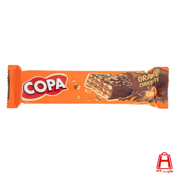 Orange wafer with chocolate coating 5 layers of 35 g Copa