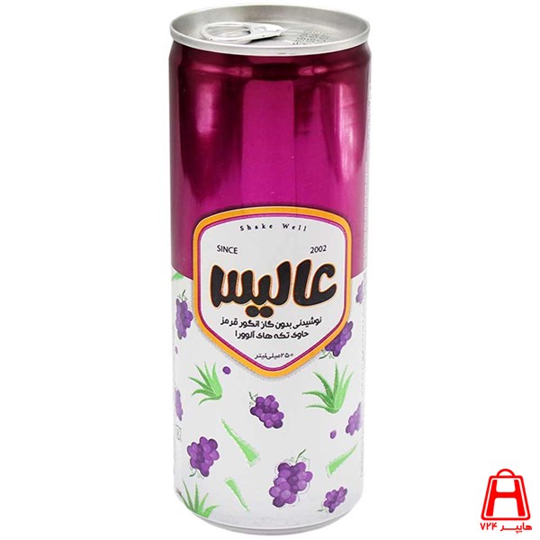 Pulp juice with canned Aloe vera grape flavor 250 cc