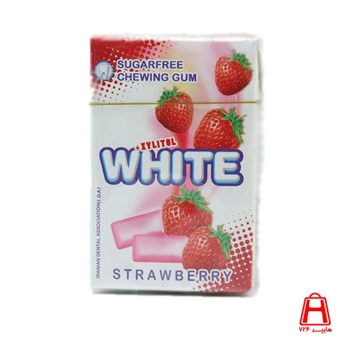 Strawberry gum box of 20 white