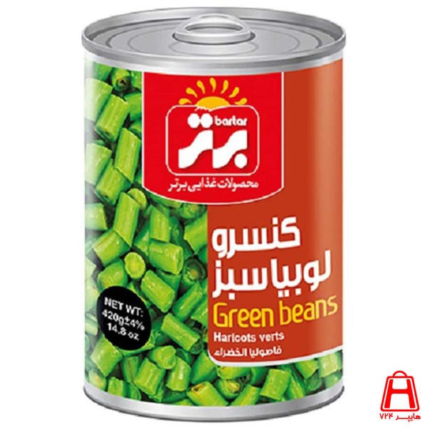 Top green canned beans 420 g