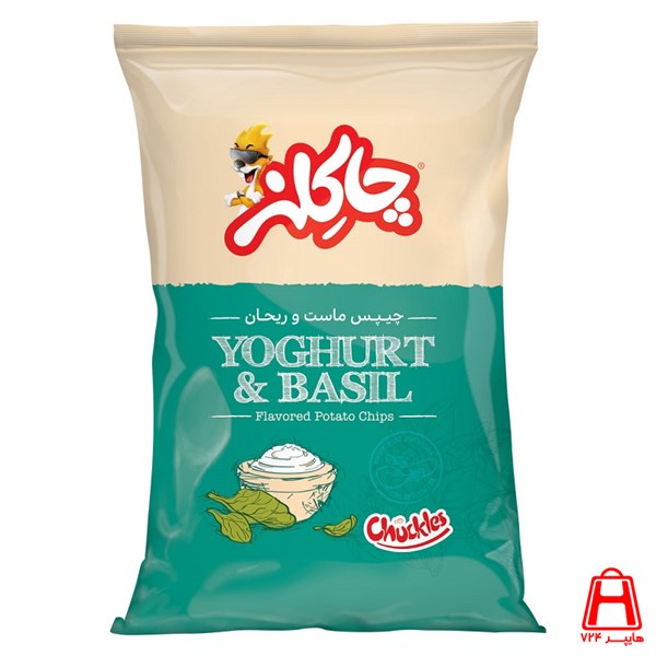 Yogurt chips and basil chocolate 90 g