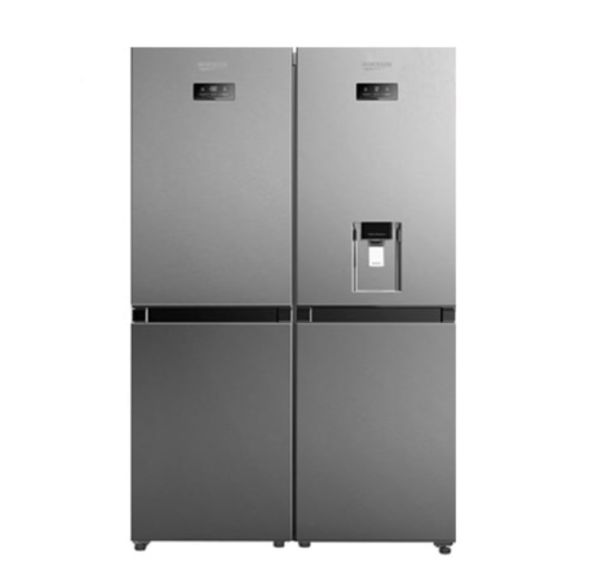 Nixan 40 feet silver twin fridge freezer Murano model NF6040DN